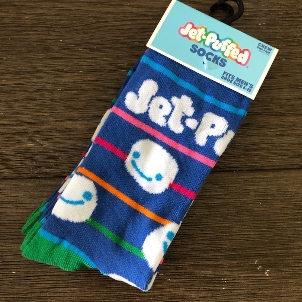 Jet-Puffed Food novelty men’s crew socks